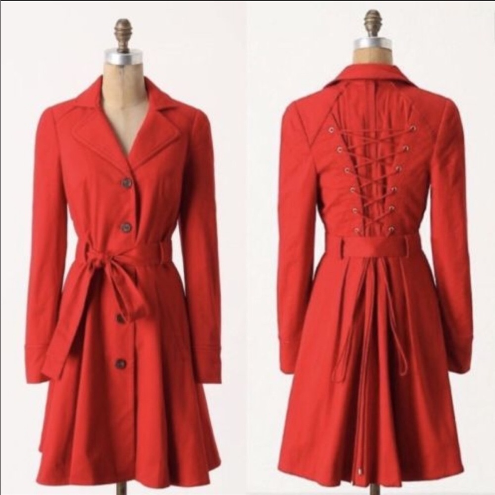 Elevenses Pansy Corset Trench Coat